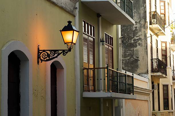 Colorés dans la vieille ville de San Juan, à Porto Rico - Photo