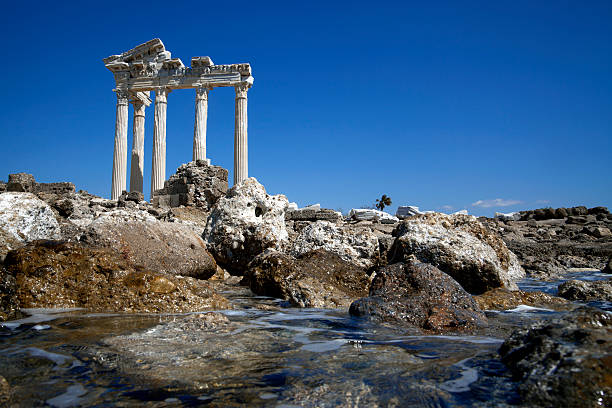 Apollo Temple "Temple of Apollo. Side, Antalya / Turkey" temple of apollo antalya province stock pictures, royalty-free photos & images