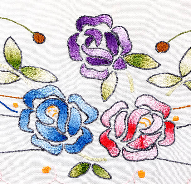 istock Vintage Floral Embroidered Design 183825767
