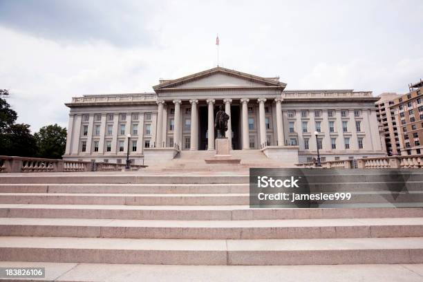 Treasury Department Stock Photo - Download Image Now - U.S. Treasury, U.S. Treasury Building, Architecture