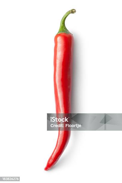 Produtos Hortícolas Pimenta Vermelha - Fotografias de stock e mais imagens de Pimenta - Pimenta, Figura para recortar, Comida