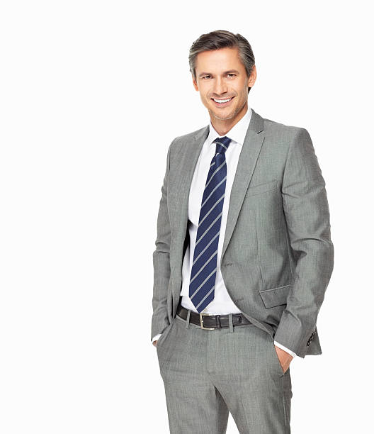 istock Confident business man with hands in pockets 183826389