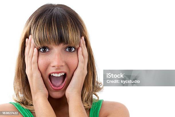 Attractive Young Woman Looking Surprised Stock Photo - Download Image Now - 1920-1929, 20-24 Years, 20-29 Years