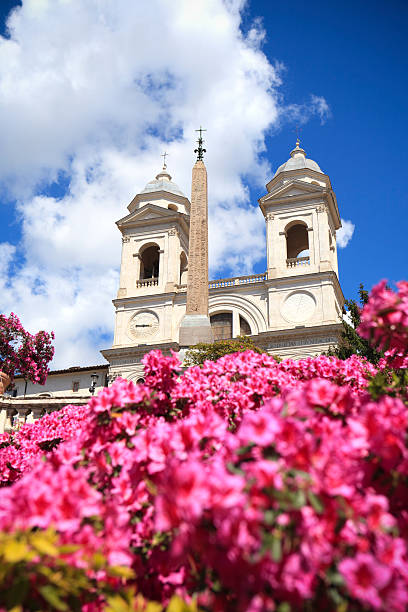 istock The Spanish Steps in Rome with Azalea flowers, Italy 183827577