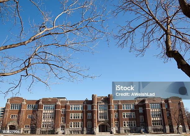 Westmount Park School In Spring Stock Photo - Download Image Now - Montréal, School Building, Education