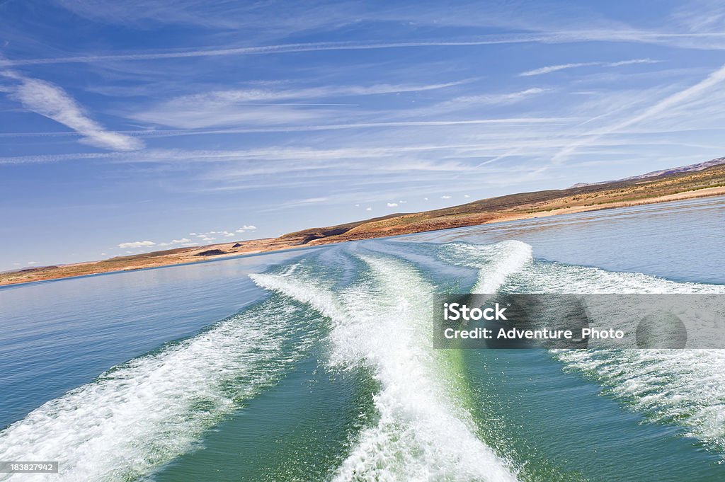 Navio Wake Lago Powell Utah - Royalty-free Barco a Motor - Desporto Aquático Foto de stock