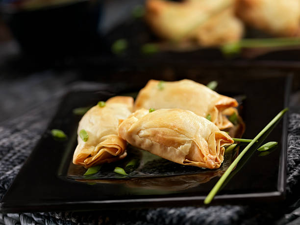 istock Crispy Mushroom and Leek Stuffed Phyllo Pastry Appetizers 183828004