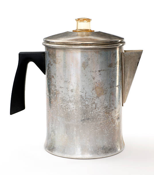 istock A metal antique coffee maker with lid 183828504