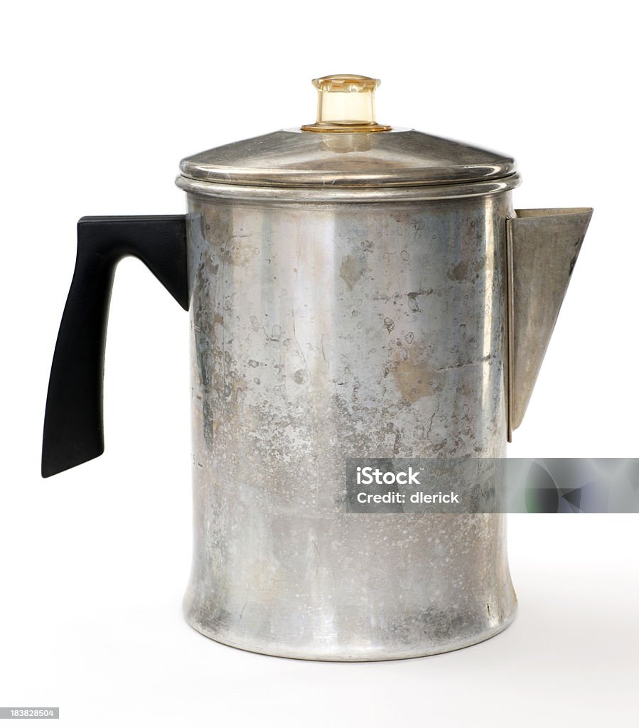 A Metal Antique Coffee Maker With Lid Stock Photo - Download Image Now - Coffee  Maker, Color Image, Cut Out - iStock