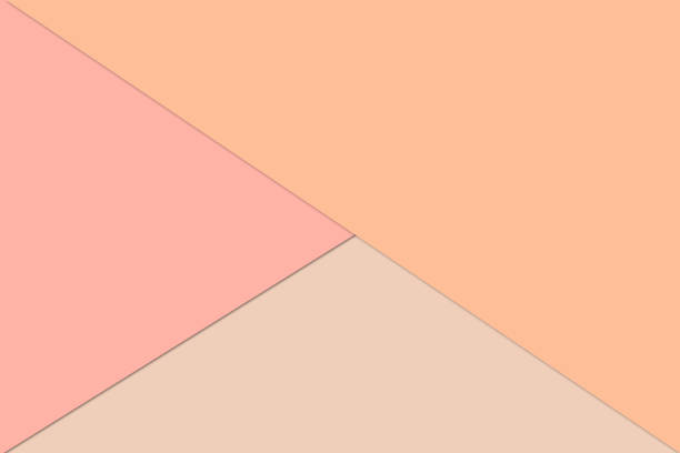 Abstract geometric trendy colors 2024 paper background. - Peach .