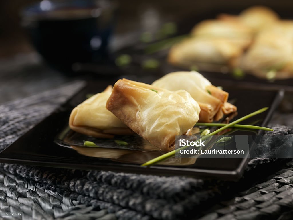 Knusprige-Käse und Spargel, gefüllt mit Filoteig Gebäck und Häppchen - Lizenzfrei Gebacken Stock-Foto