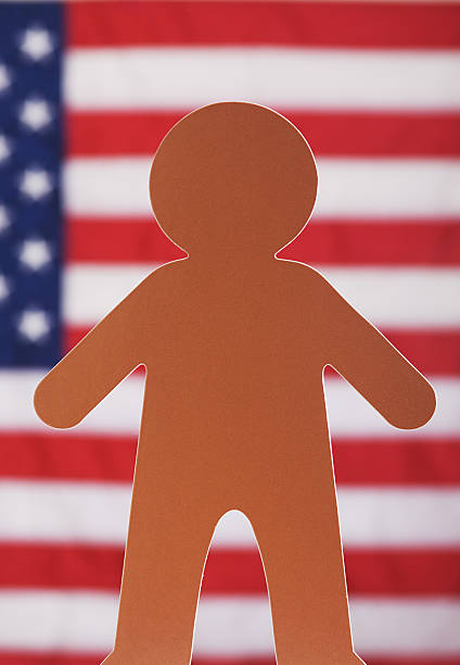 istock Human Figurine USA Flag 183830166