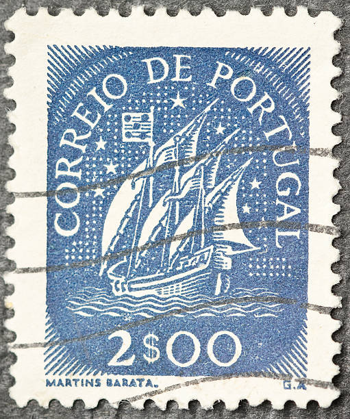 istock Portugal Old Ship Postage Stamp 183830561