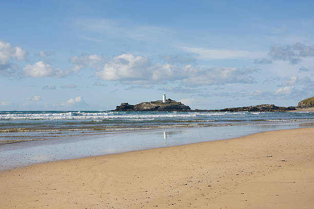 istock Godrevy lighthouse and beach on the north coast of Cornwall 183830659