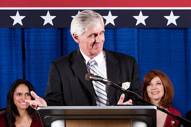 istock Sly Politician  at Podium 183831083