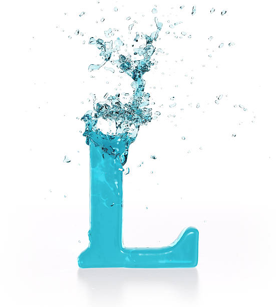 액체형 sphash l - water letter l alphabet splashing 뉴스 사진 이미지