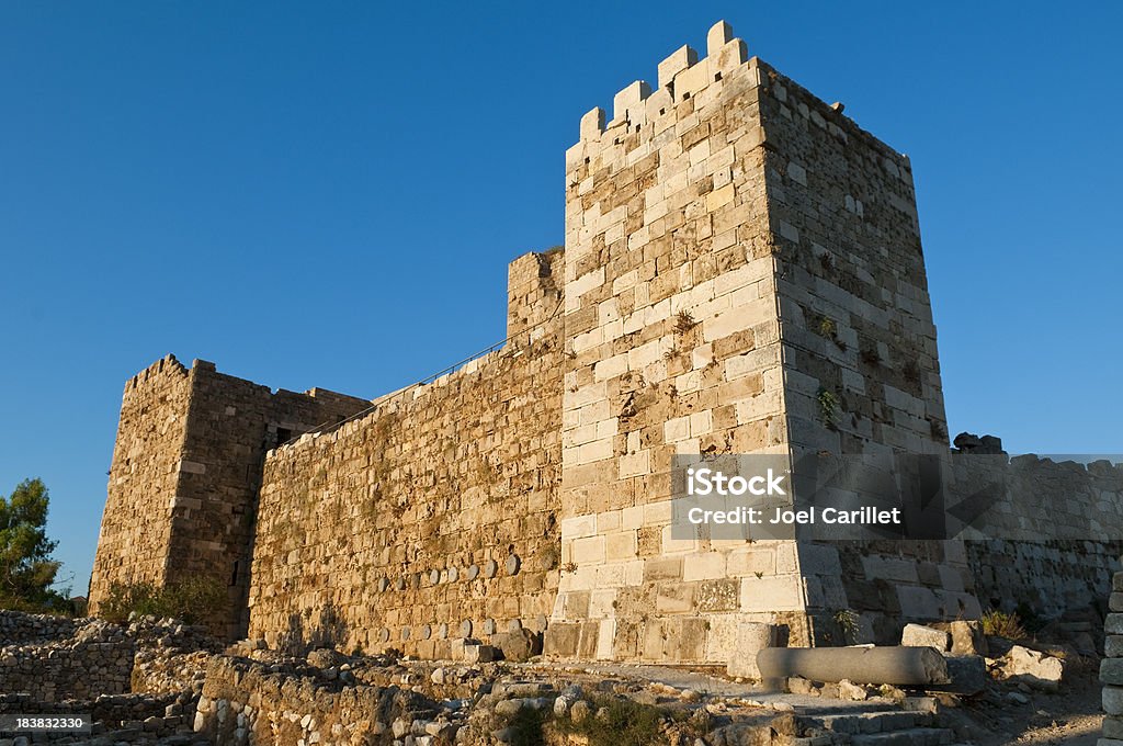 Byblos citadel in Lebanon Castle built by the Franks during the Crusades in the 12th century in Byblos, Lebanon Byblos - Lebanon Stock Photo