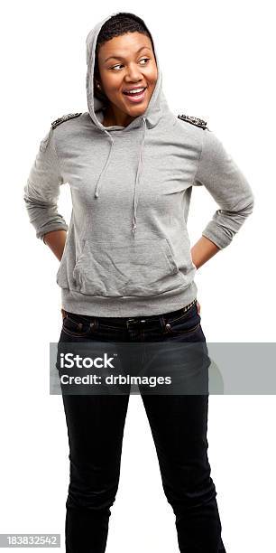 Female Portrait Stock Photo - Download Image Now - One Woman Only, Only Women, Sweatshirt