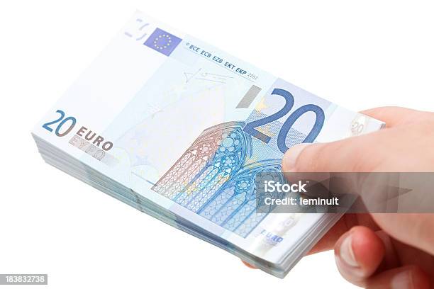 20 유로 Wad 현금 20에 대한 스톡 사진 및 기타 이미지 - 20, 20 유로 지폐, 금융