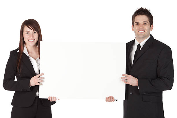 istock Business executives holding a placard 183833719