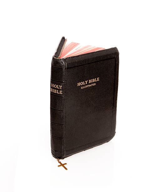 istock Open Worn Illustrated Holy Bible 183833918