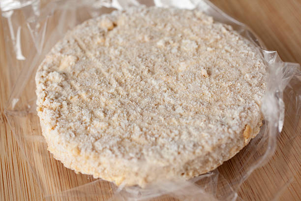 istock Frozen Vegan Cheeseburger Patty 183833945