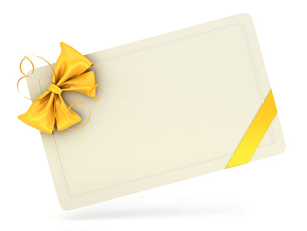 Blank gift card stock photo