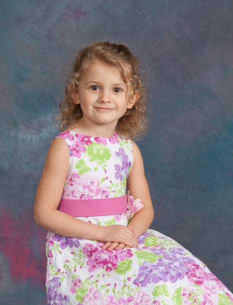 istock Young Girl Studio School / Yearbook Portrait Age 4 183834959