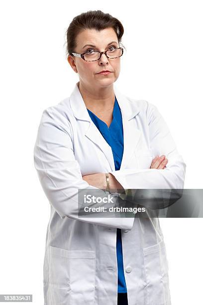 Serious Female Doctor Stock Photo - Download Image Now - Doctor, Displeased, Female Doctor