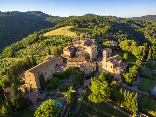 istock Volpaia Tuscan Village from drone 1838362107