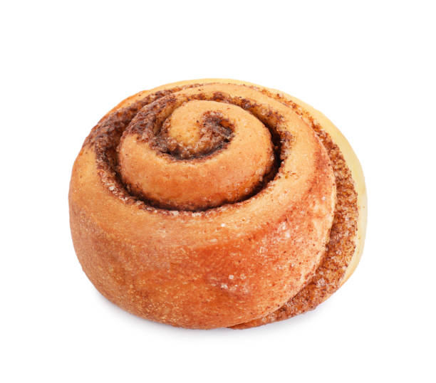istock One tasty cinnamon roll isolated on white 1838363907