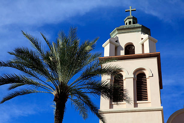 istock Spanish Missionary Church Steeple 183836796