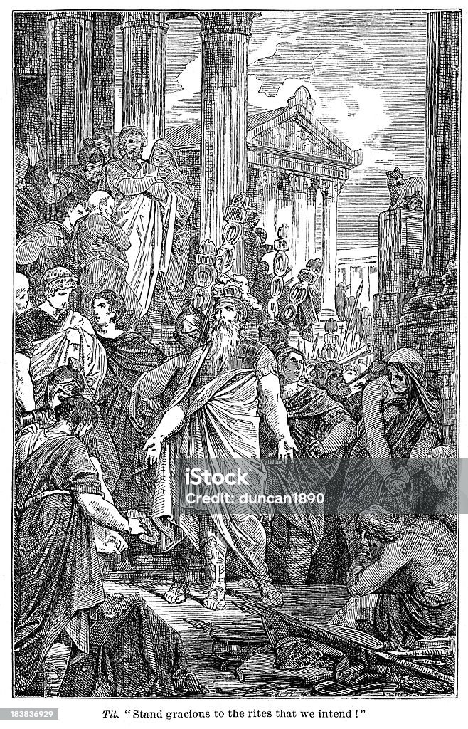 Titus Andronicus - Ilustração de William Shakespeare royalty-free