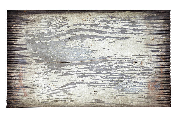 istock Old Plate From Weathered Wood 183837440