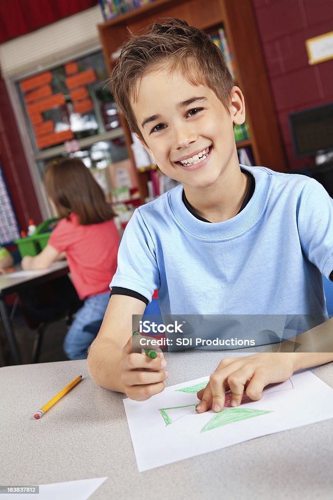 Young Boy de clase para colorear - Foto de stock de Adolescencia libre de derechos