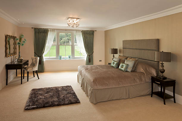 istock ﻿beautiful bedroom dressed in silk 183837855