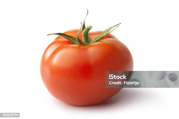 Vegetales Tomate Foto de stock y más banco de imágenes de Fondo blanco - Fondo blanco, Tomate, Agricultura