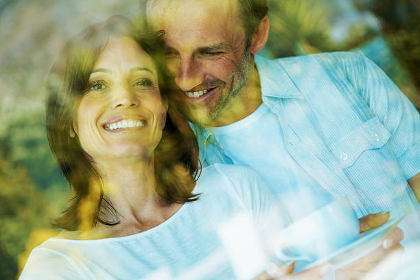 istock Couple having morning tea 183839188