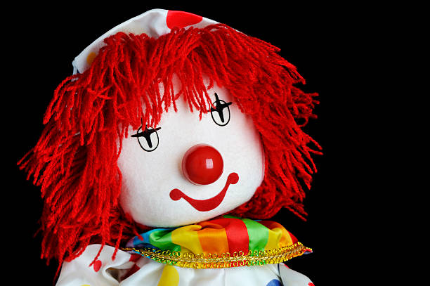 istock Clown puppet, child toy, doll. 183839350