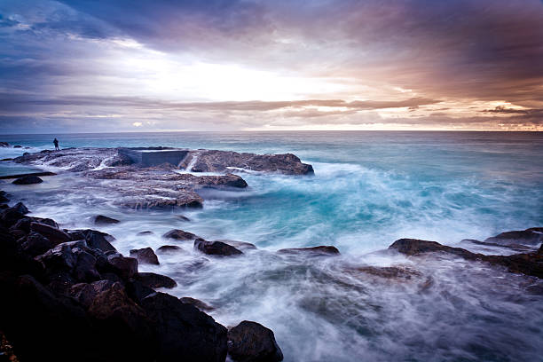 Beautiful Sunrise over the Pacific ocean at Cronulla in Australia