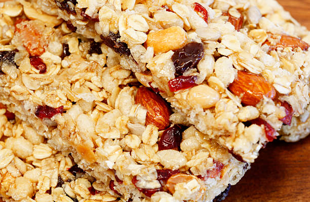 istock Stacked Granola Bars on Wooden Tray 183839904