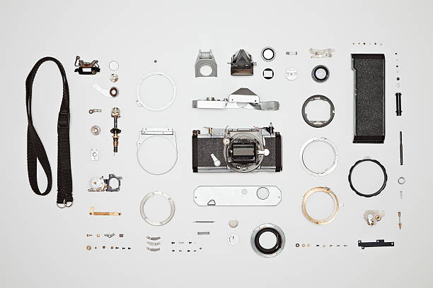 Disassembled Camera Vintage camera destroyed disassembling stock pictures, royalty-free photos & images
