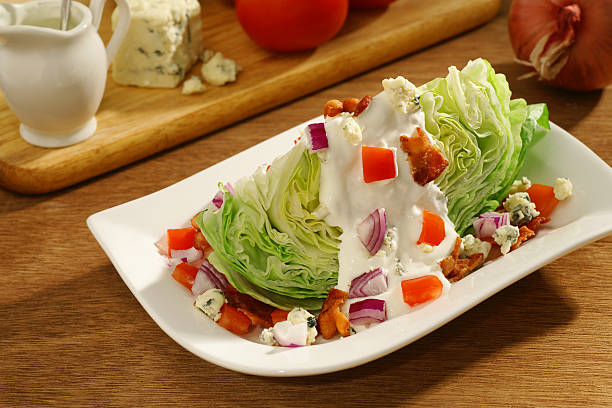 istock Plate of fresh wedge salad with bacon and tomato bits 183840570