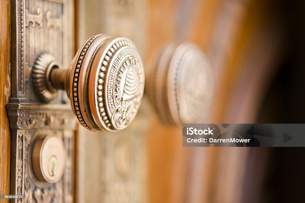 Temple Door Knob "Stock photo of a door knob on a east door on the Salt Lake City Temple, Utah, of the Church of Jesus Christ of Latter Day Saints.  It was dedicated April 6, 1893." Mormonism Stock Photo