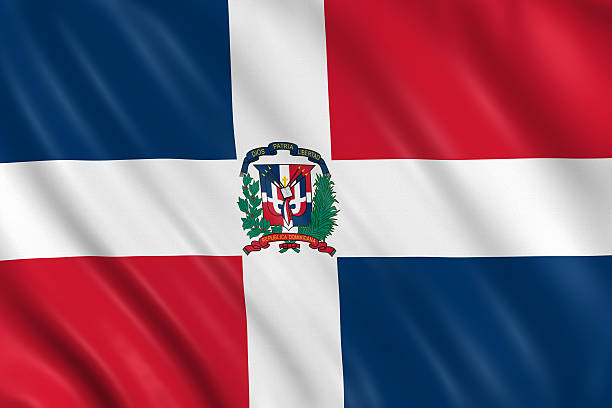 доминиканская республика флаг - dominican flag стоковые фото и изображения