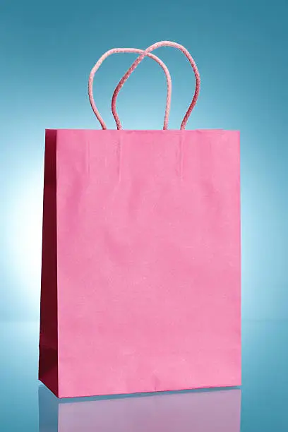 Shoppingbag on blue background