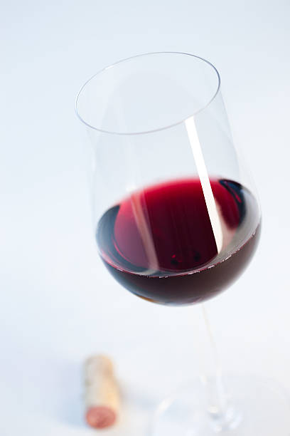 Wine in a glass stock photo