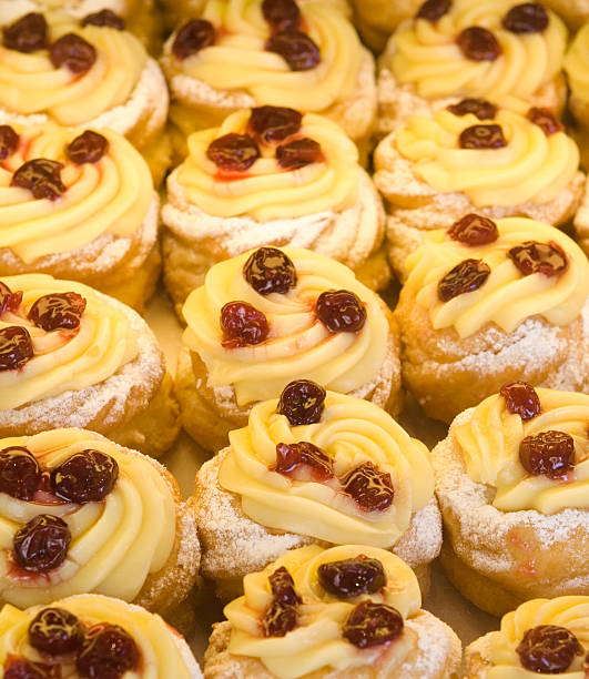 Bolo Zeppole, Italiano - fotografia de stock