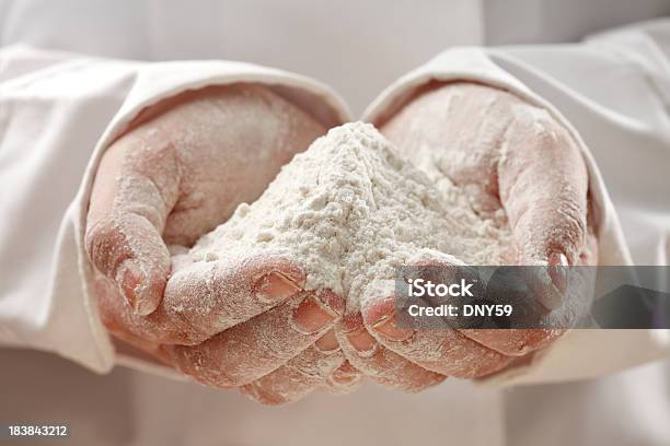 Handful Of Flour Stock Photo - Download Image Now - Flour, Baker - Occupation, Baking