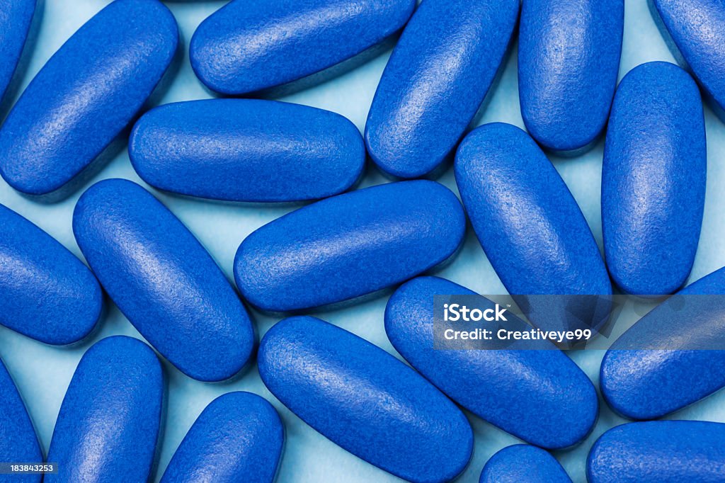Blue Pill Tablets Stock Photo - Download Image Now - Backgrounds ...